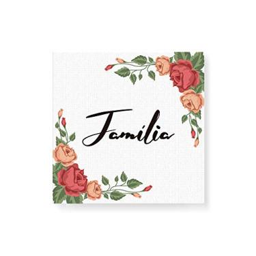 Imagem de Arte Maníacos Quadro Decorativo em Tela Canvas Família Flores - 30x30cm