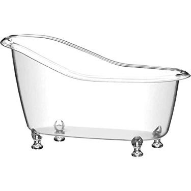 Imagem de Kit C/3 Banheiras Beauty Transparente Poliestireno 1 Litro 25cm