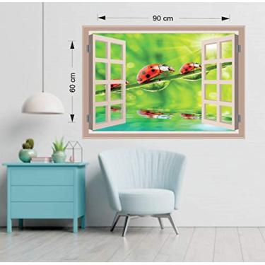 Imagem de Adesivo de Parede Janela Animais Efeito 3d Tam90x60cm Mod65