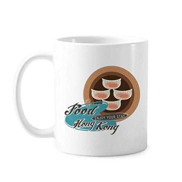 Imagem de Hong Kong Har Gow Dumplings Caneca cerâmica café porcelana copo talheres