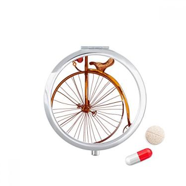 Imagem de Porta-comprimidos de bicicleta Old Fashioned com rodas altas da Grã-Bretanha, caixa de armazenamento de remédios