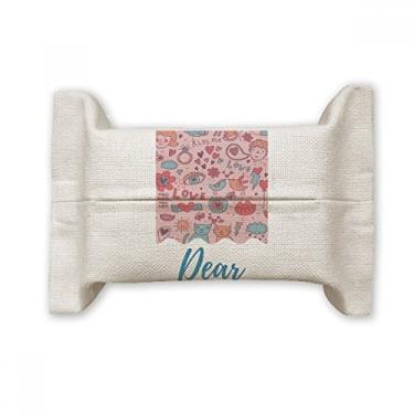 Imagem de Lovers Flower Plant Paint Suporte de capa de papel para lenços faciais Saco de linho de algodão