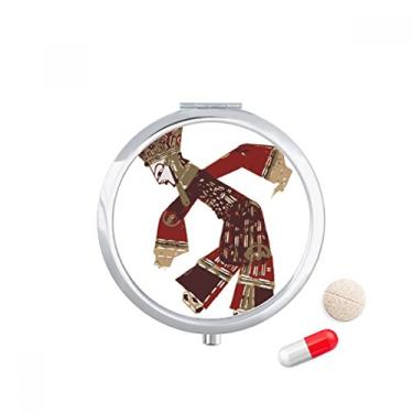 Imagem de Caixa de armazenamento de medicamentos com sombra tradicional chinesa para brincar, caixa de armazenamento de remédios