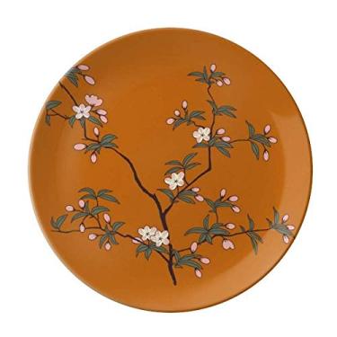 Imagem de Prato de árvore de cultura verde vermelha decorativa de porcelana salver louça de jantar