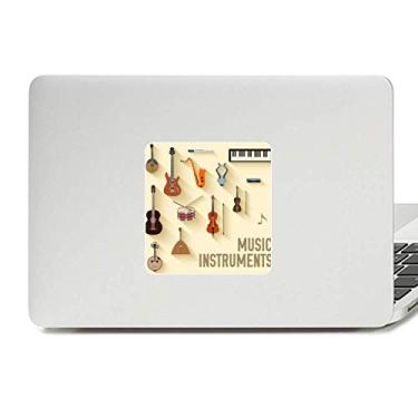 Imagem de Adesivo de vinil para laptop com estampa de combinação de instrumentos musicais, decoração de policarbonato