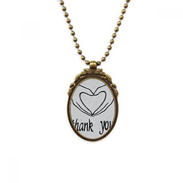 Imagem de DIYthinker Colar antigo em forma de coração preto com pingente de contas vintage