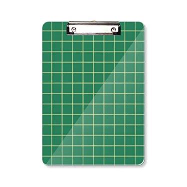 Imagem de Placa de suporte para prancheta padrão decorativo verde branco grade A4