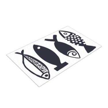 Imagem de Tapete Capacho De Cozinha Fish Br Antiderrapante-50X80cm - Style Brazi