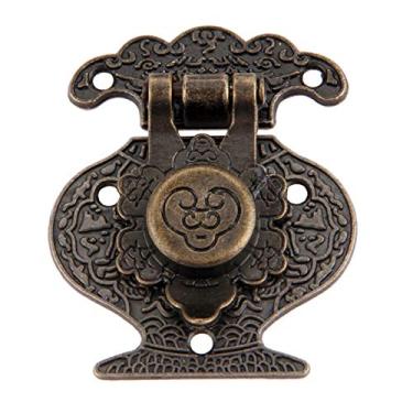 Imagem de 37x46mm caso de madeira antigo harditure hardware vintage decorativo hasp bloqueio trava fivela para jóias gaveta de caixa de madeira YYDFPIIA