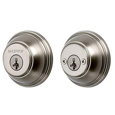 Imagem de Baldwin Fechadura redonda de cilindro duplo Prestige 385 com SmartKey em níquel acetinado