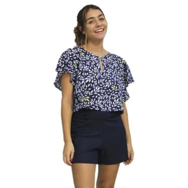 Imagem de Bermuda Nino Danieli Feminina Linho Cintura Alta BSFV82011 P ROSE-Feminino