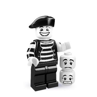 Imagem de LEGO Collectable Minifigures: Mime Minifigure (Series 2) (Bagged)