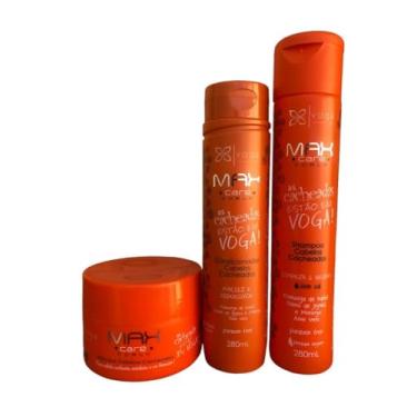 Imagem de Kit Shampoo Condicionador Mascara Cacheados Max Care Curly Voga