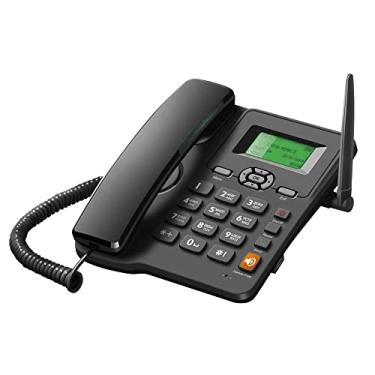 Imagem de Moniss Telefone sem fio Suporte para telefone de mesa GSM 850/900/1800 / 1900MHZ Cartão SIM duplo 2G Telefone fixo sem fio com antena Rádio Despertador Função para casa Home Call Center Escritório Emp