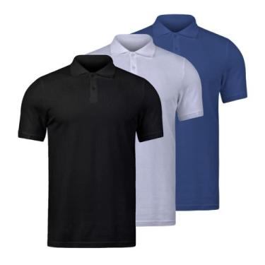 Imagem de Kit 3 Camisas Masculina Gola Polo - Webdd
