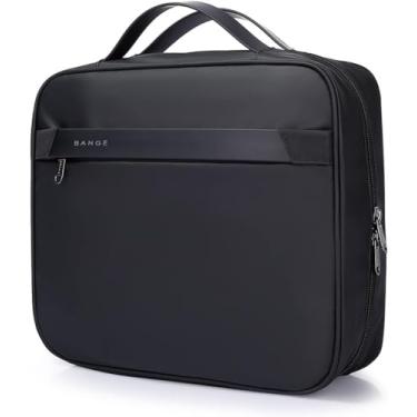 Imagem de BANGE Necessaire Grande Com Divisórias Bolsa de Mão Organizadora Masculina Feminina Para Viagem Impermeável Bange Premium