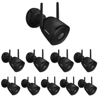 Imagem de Kit 10 Câmeras Inteligente Wi-Fi, Zoom e Áudio Externa iM5 SC Black Intelbras