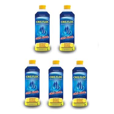 Imagem de Kit 5 Crisfloc Clarificante Floculante Decantador De Piscina