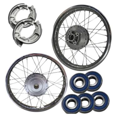 Imagem de Par Aro Roda Raio 4mm Compatível para Substituição Cg Fan 125 09/18 Lonas/Rolamentos