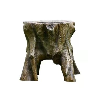 Imagem de GRFIT Alto-falante solar Bluetooth externo à prova d'água, controle remoto, estéreo, pátio, simulação de áudio, toco de árvore, sem fio, gramado Spea