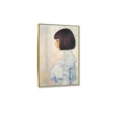 Imagem de Retrato de Helene Klimt por Klemt Canvas Wall Art Famous Paintings Print on Canvas Reprodução Fine Art Pintura a óleo paisagem arte imagem para decoração de sala de estar 30x45cm12"x18" moldura