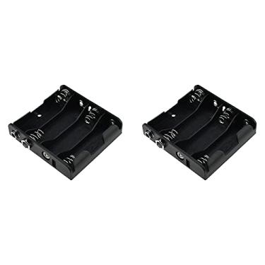 Imagem de Hahiyo Suporte de bateria de 9 V com conector de encaixe padrão, resistente para encaixe acomodado, molas de contato com boa condução, caixa de baterias de plástico durável, 2 peças para relógios de parede, rádio de presunto, brinquedos de controle remoto