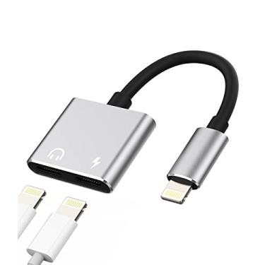 Imagem de Divisor de fone de ouvido Lightning duplo para iPhone, adaptador de carregamento de áudio 2 em 1, adaptador para conector de cabo auxiliar de carregamento certificado Apple MFI para 14 13 12 11 Pro
