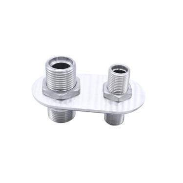 Imagem de 1 peça de anteparo de firewall polido prata SHLPDFM 2 portas 1-6 (5/20.3 cm em 18) 1-10 (7/20.3 cm em 14) boleto alumínio em linha conector de anteparo CA 181152-100 compatível com Hot Rod Chevy Ford