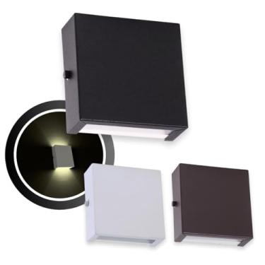 Imagem de Arandela Mini Slim 2 Focos 10x12x04cm G9 Sem Lâmpada Interna Externa Muro Parede (Preto)