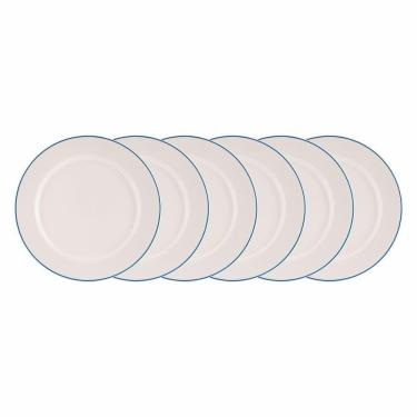 Imagem de Jogo de Pratos Rasos 6 Pcs Filete Porcelana Real by Schmidt