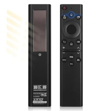 Imagem de Novo controle remoto de voz solar BN59-01385A para controle remoto de TV Samsung com 4 botões de atalho, compatível com Smart TVs Samsung 2021 2022 2023 4k 8K Ultra HD Neo QLED, moldura e Crystal UHD