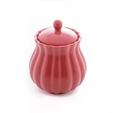 Imagem de Açucareiro De Porcelana Pétala Vermelho Matt 10,5X8,5cm - Bon Gourmet