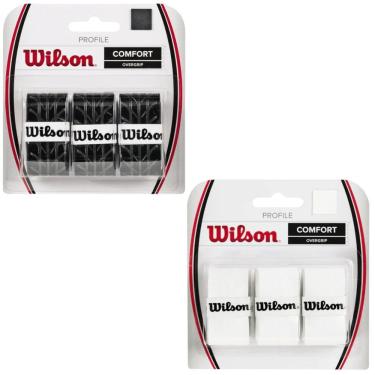 Imagem de Kit 3 Overgrip Profile Esportivo Confortável Macio Protege Empunhadura Raquetes Wilson