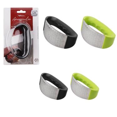 Imagem de Espremedor / Amassador De Alho De Inox Cabo Plástico