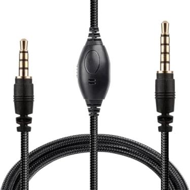 Imagem de Cabo auxiliar de substituição 2M / 6FT da Iienza com interruptor de silêncio embutido compatível com os fones de ouvido para jogos Astro A40 e A10 Xbox One PS4