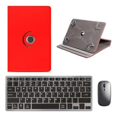 Imagem de Capa Giratória Compativel Para Galaxy Tab A9 Plus + Teclado E Mouse - 
