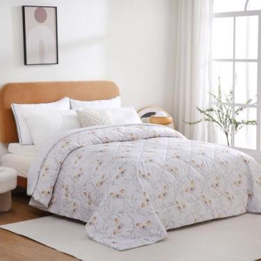 Imagem de Edredom King Percal 300 Fios Estampado Dupla Face Sono Leve - Linda Ca