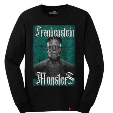 Imagem de Camiseta Manga Longa Frankenstein Filme Terror Série - King Of Geek, G