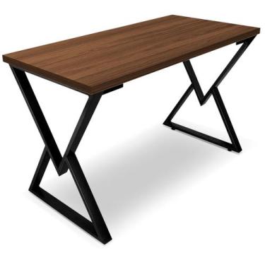 Imagem de Mesa P/ Escritório Jantar Gamer Daloa 1,00x0,60 Em Aço Tampo Em Madeir