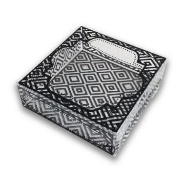 Imagem de 10 Caixas Para 16 Brigadeiros Com Berço, Preto, Em Acetato - Embala Cr