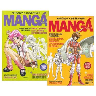 Imagem de Kit Aprenda A Desenhar Manga Tecnicas Desenho Passo a Passo Estudio Jo