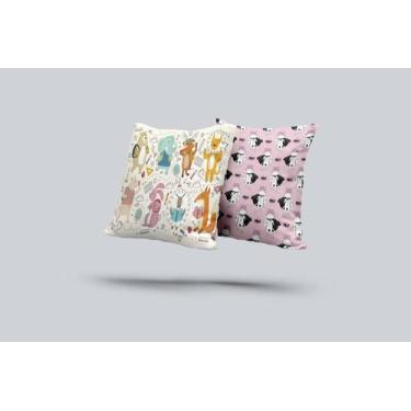 Imagem de Kit 2 Almofadas Com Enchimento Animais divertidos - Core Decore