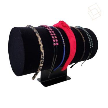 Imagem de Expositor de Tiara em Veludo(Grande) 30cm - Preto - Lm Balcoes