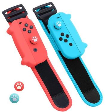 Imagem de 2 Pulseiras Elásticas Faixa Strap Alça de Pulso Para Joycon Nintendo S