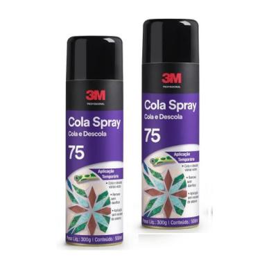 Imagem de Kit 2 Adesivo Cola Spray 75 3m 500ml Reposicionavel Sublimação Origina