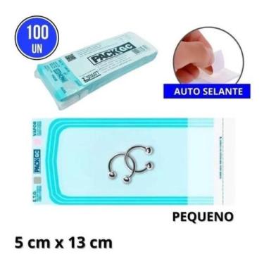 Imagem de Envelope Esterilização em Autoclave Piercing Limas Brocas Brincos 5x13