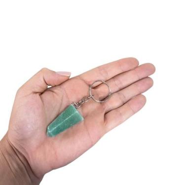 Imagem de CHAVEIRO PONTA QUARTZO VERDE - (3 a 6)cm - GOMES CRYSTALS