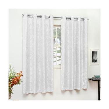 Imagem de Cortina Jacquard Jacar Semi Blackout Varão 3m para Sala Quarto Escritó