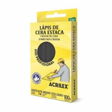 Imagem de Lápis De Cera Estaca Preto Acrilex