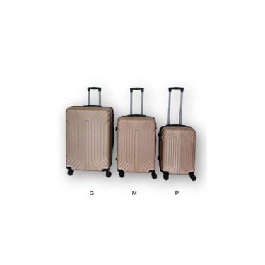 Imagem de Kit 3  Malas de Viagem de Bordo ABS Tamanhos P M e G Rodas Duplas 360 